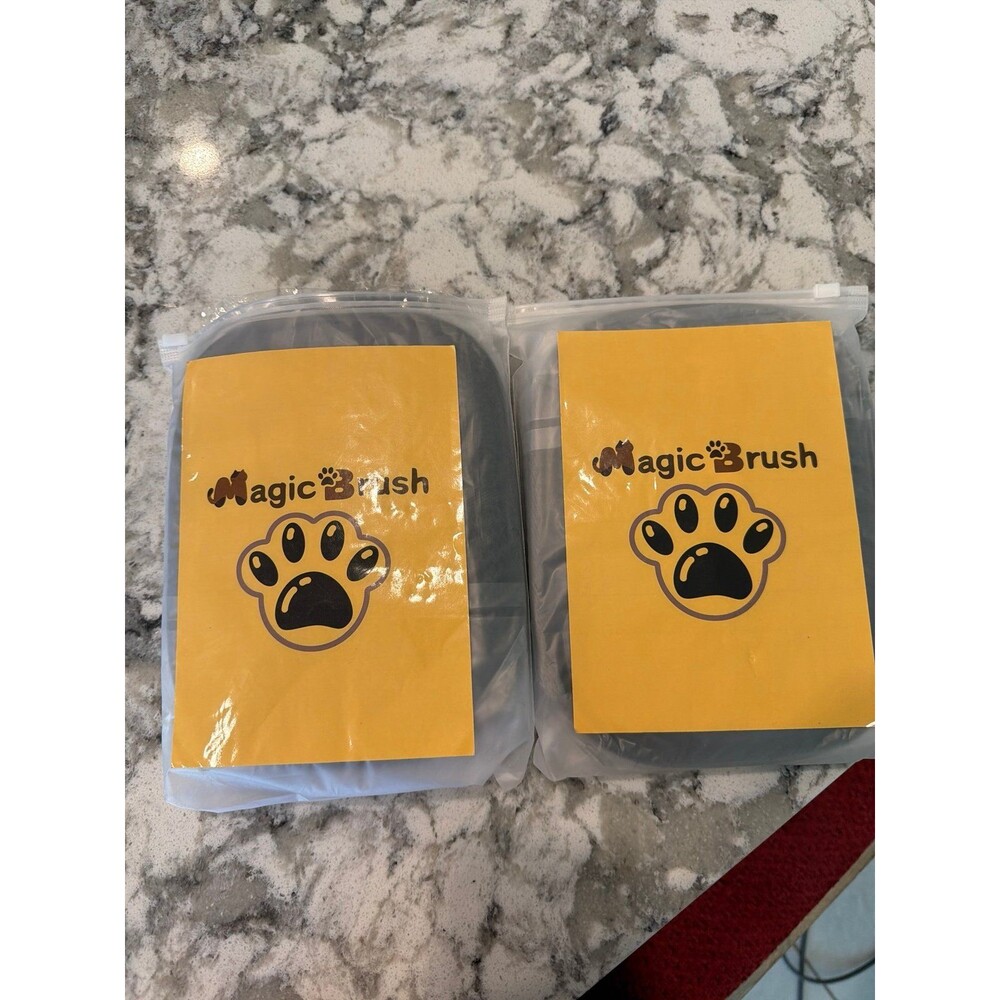 Two Magic Brush dog deshedding brushes